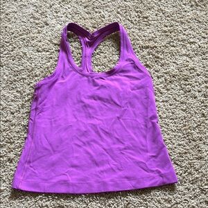 Lululemon Athletica Purple Fitted Crop Tank Top